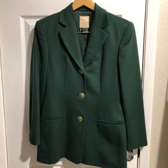 Vintage Hunter green wool/cashmere Blazer - Picture 1 of 5